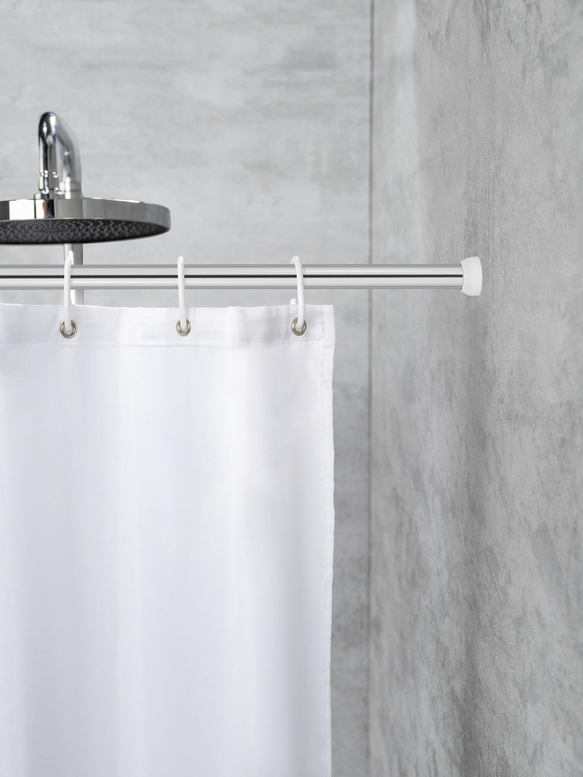 TELESKOP-DUSCHSTANGE Chrom - Silberfarben, Metall (185cm) - Wenko