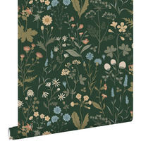 TAPETE Feldblumen 53 cm x 10.05 m - Grün, Papier (53/1000cm) - ESTAhome