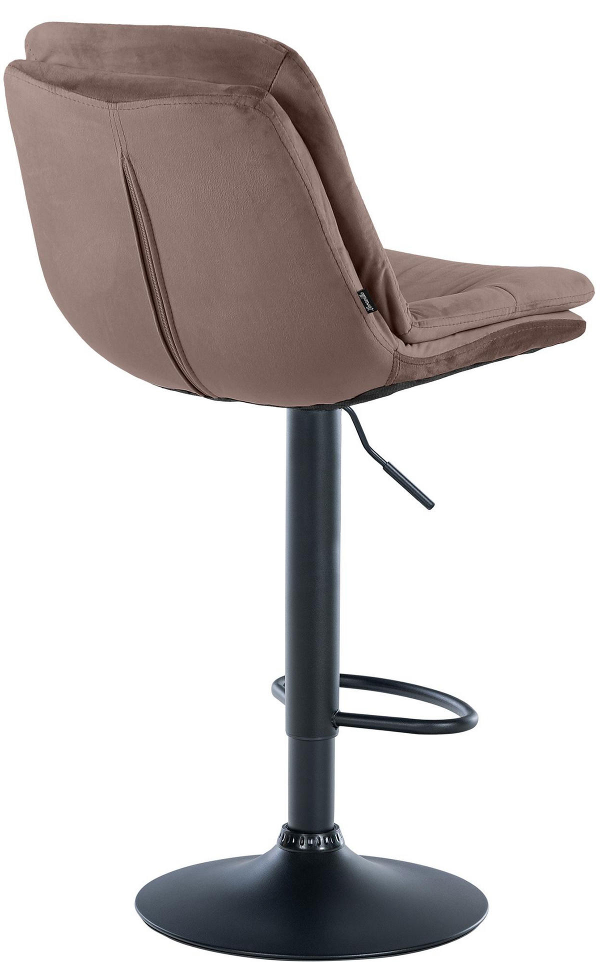 BARHOCKER Samt braun - Schwarz/Braun, Textil (46/94/54cm) - CLP