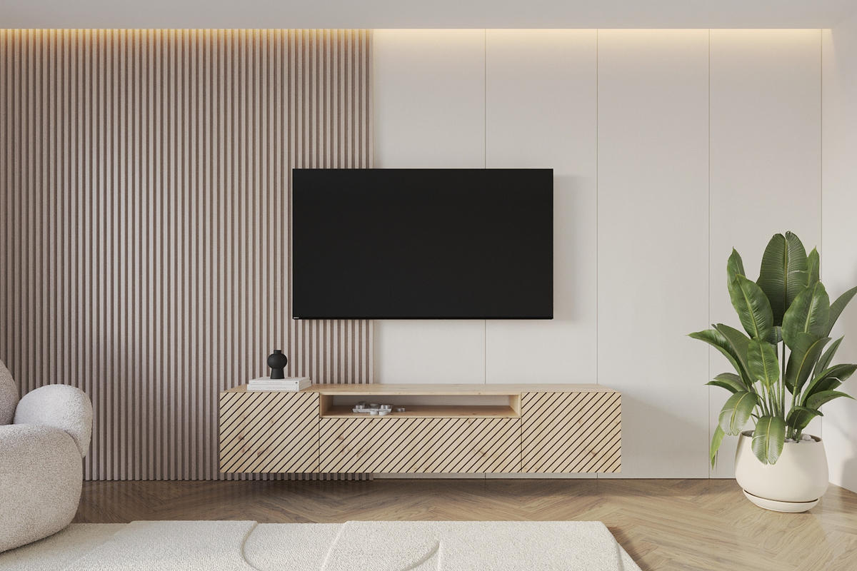 LOWBOARD SENI-W 200x40x41 cm - Artisan - Eiche Artisan, Holzwerkstoff (200/40/41cm) - ALTDECOR