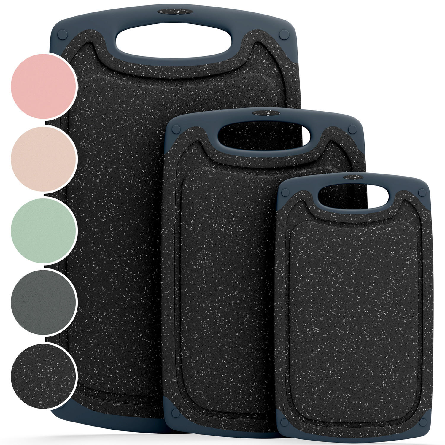 Blumtal Schneidebrett Schwarz 25x0.75 cm