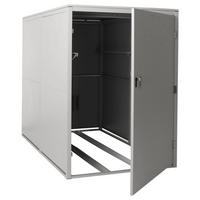 FAHRRADGARAGE 2er 160x113x209cm abschließbar Metall Hellgrau - Hellgrau, Metall (113/160/209cm) - PROREGAL