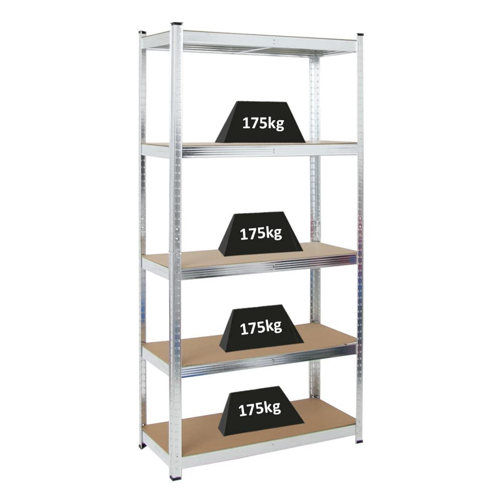 SCHWERLASTREGAL Ragnar 180x90x40 cm Fachlast 175 kg Verzinkt - Silberfarben, Metall (90/180/40cm) - PROREGAL