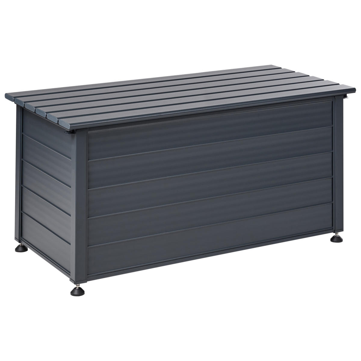 AUFBEWAHRUNGSBOX Grau Campalto - Grau, Metall (123/60/60cm) - Beliani