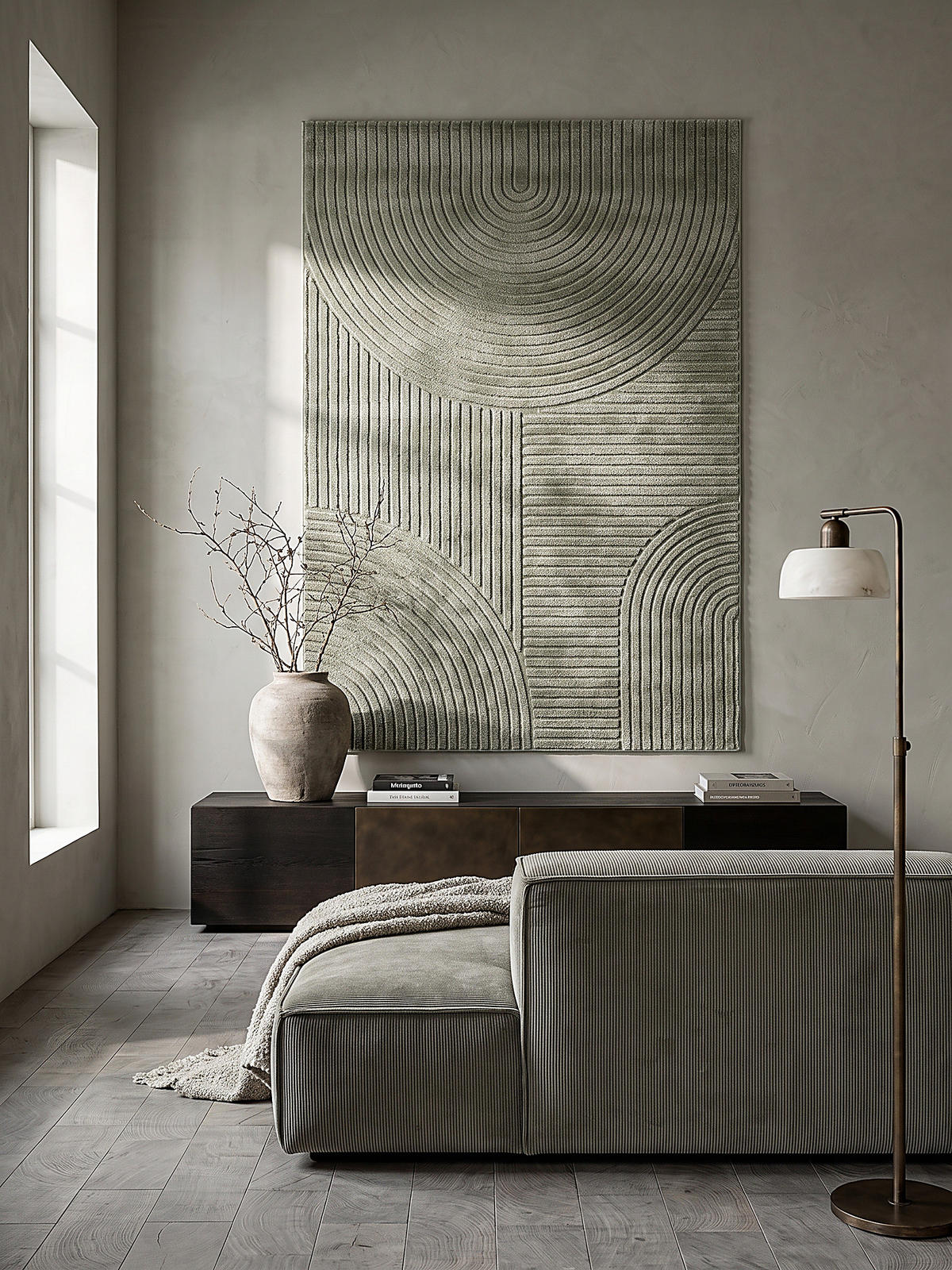 KURZFLORTEPPICH Geometrisch CETINA Polypropylen - Grün, Textil (240/340cm) - KADIMA DESIGN