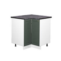 ECKUNTERSCHRANK Fame-Line Grün-Gold Landhaus 80.5 cm , AP Anthrazit - Weiß/Grün, Holzwerkstoff (80.5/82/60cm) - Vicco
