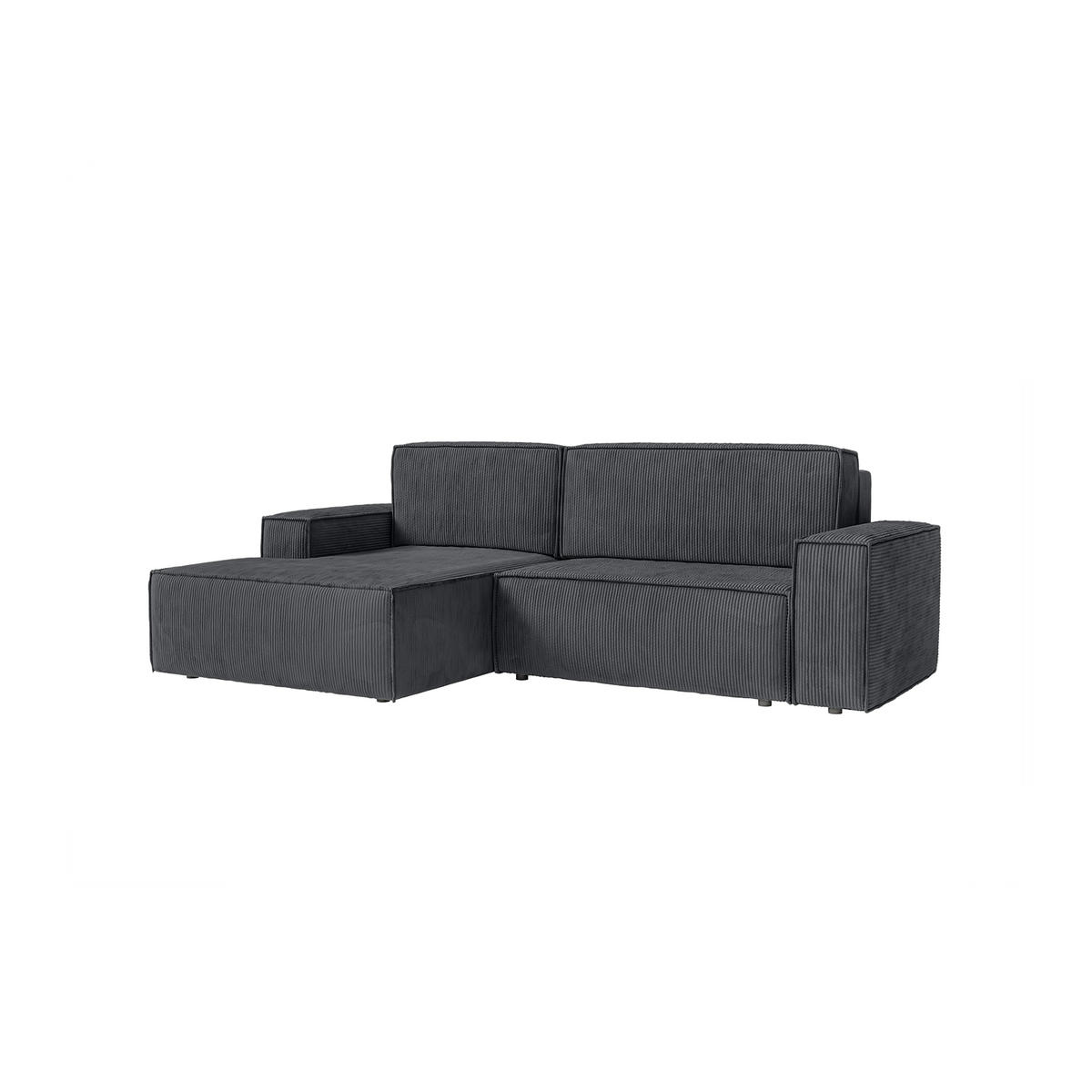 ECKSOFA Kokko mit Schlaffunktion, Anthrazit - Anthrazit, Textil (267/167cm) - Fedve