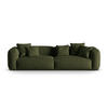 SOFA modular Martina aus strukturiertem Stoff grün 4 Sitzplätze - Grün, Textil (320/75/106cm) - Micadoni