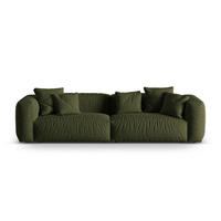 SOFA modular Martina aus strukturiertem Stoff grün 4 Sitzplätze - Grün, Textil (320/75/106cm) - Micadoni