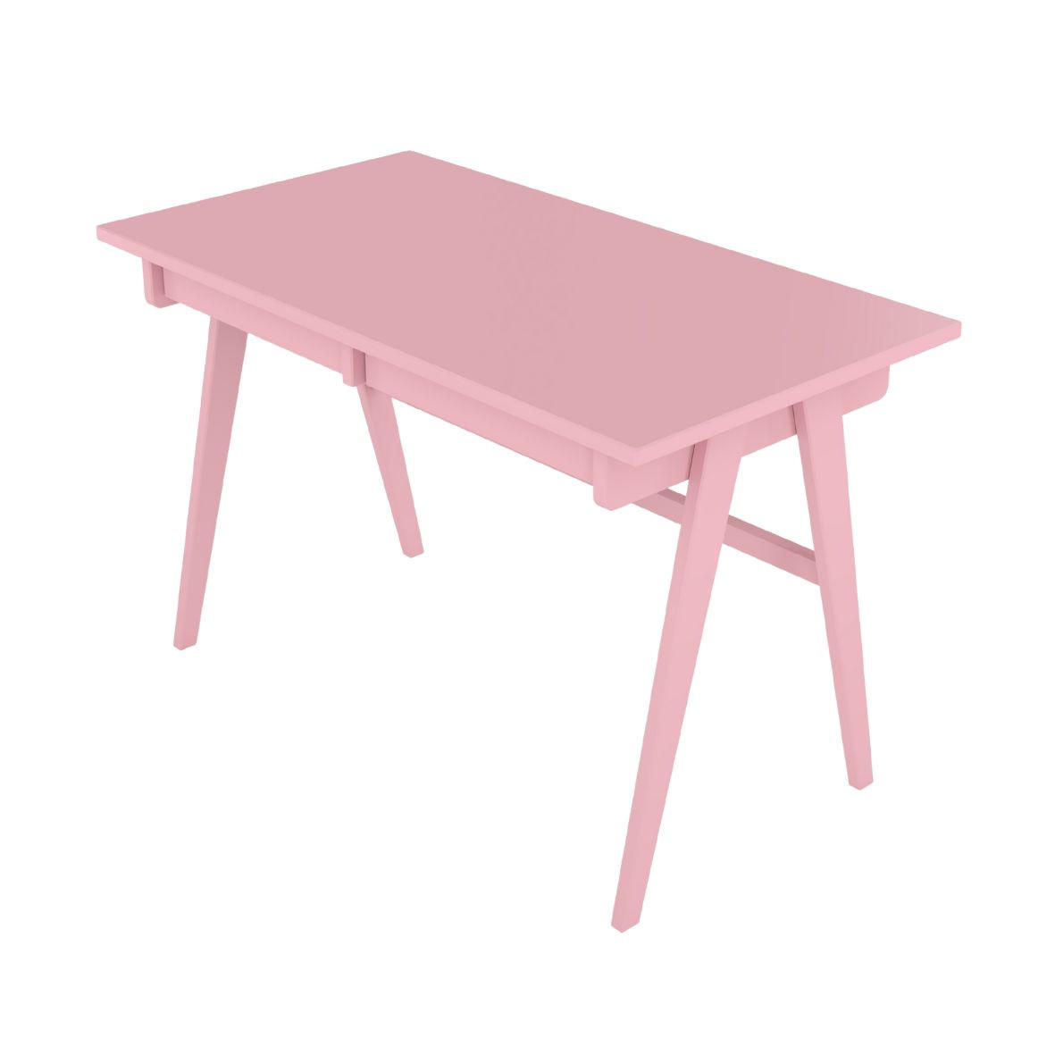 Thumbnail - Visby Schreibtisch, Hellrosa, Holz, Rechteckig, 120x75.5x65 cm, Arbeitszimmer, Schreibtische, Bürotische