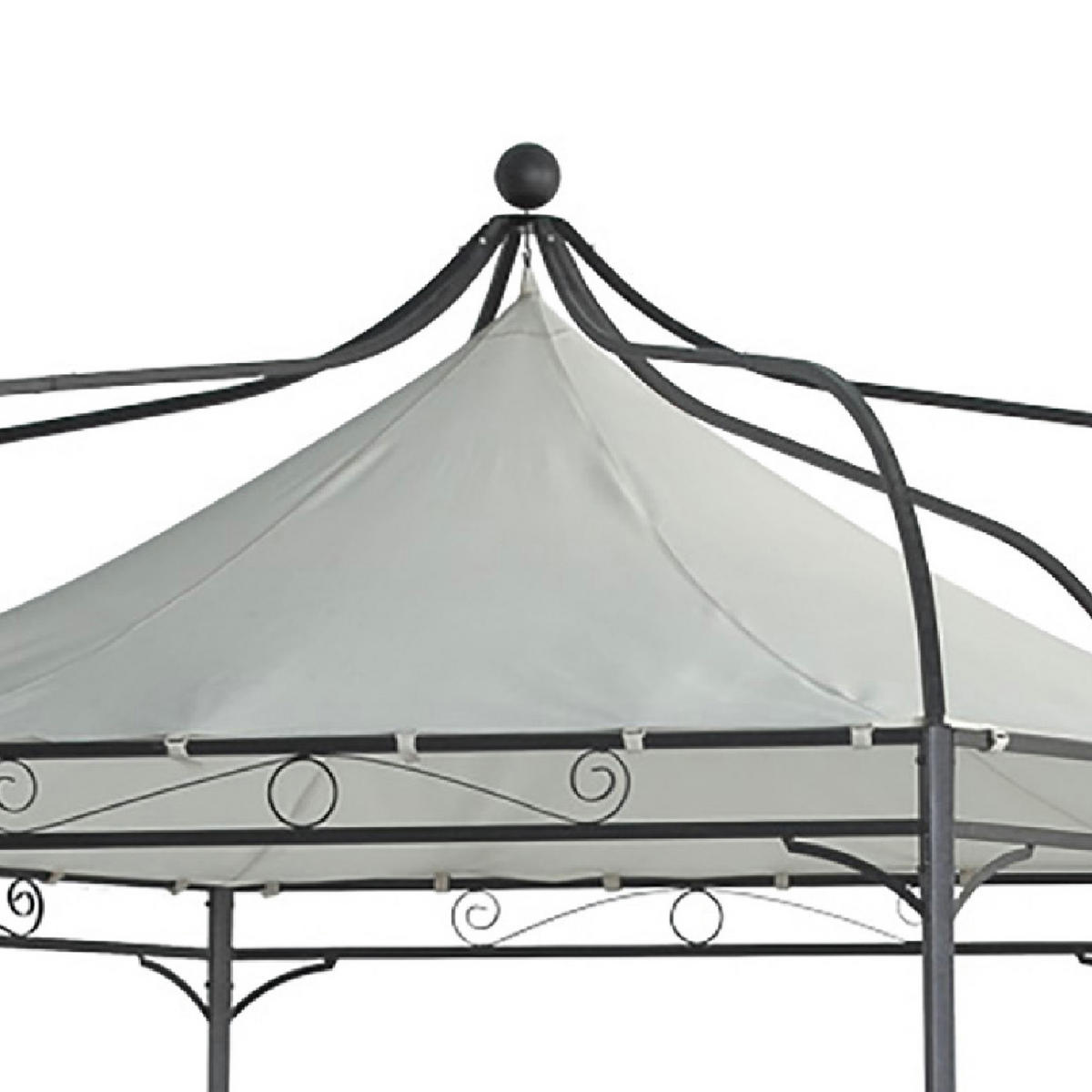 ERSATZDACH für Pavillon Mondura, Pavillondach 6-eckig, Durchmesser 300 cm, Farbe: ecru - Weiß, Kunststoff (320/0.3/320cm) - TPFGarden