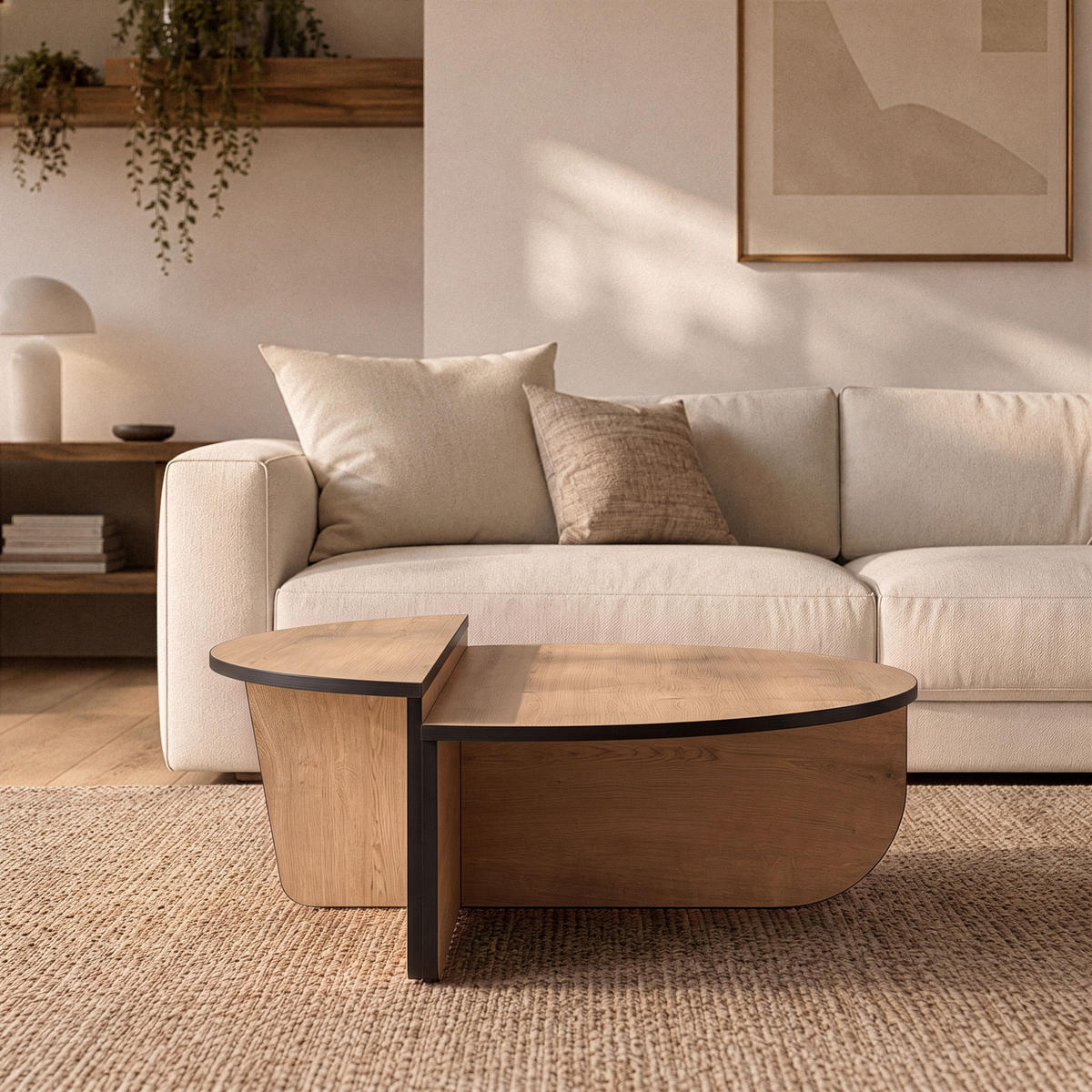 COUCHTISCH (2er-Set) orion 35/90/90 cm - Schwarz, Holzwerkstoff (9.5/90/35cm) - Calicosy