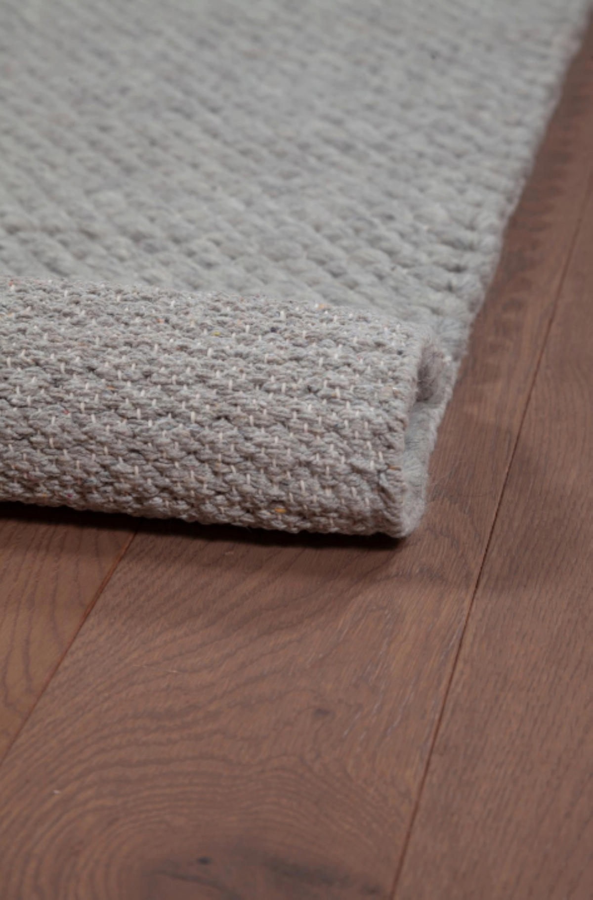 TEPPICH Wohn-/Schlafzimmer handgewebt Wolle PATSY Grau 160x230 cm - Grau, Naturmaterialien (160/230cm) - Novatrend