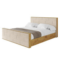 POLSTERBETT mit Bettkasten, Fußteil und Lattenrost, Boxbett mit Matratze H3/H4 - ENZO8-Z 140x200 Beige - Creme, Holzwerkstoff/Textil (140/200cm) - ALTDECOR