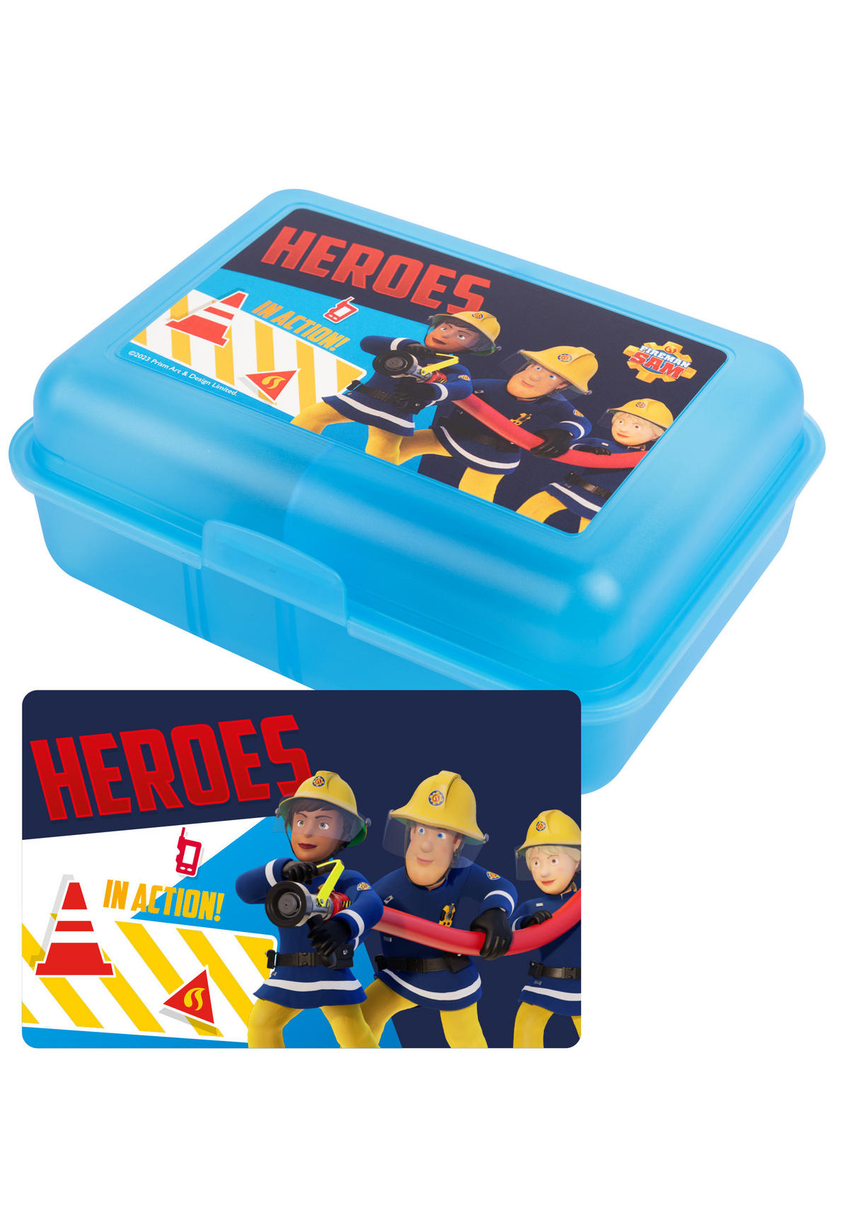 BROTDOSE Feuerwehrmann Sam Heroes in Action Blau 17,5 x 12,8 x 6,9 cm - Blau, Kunststoff (17.5/6.9/12.8cm) - Chiemsee