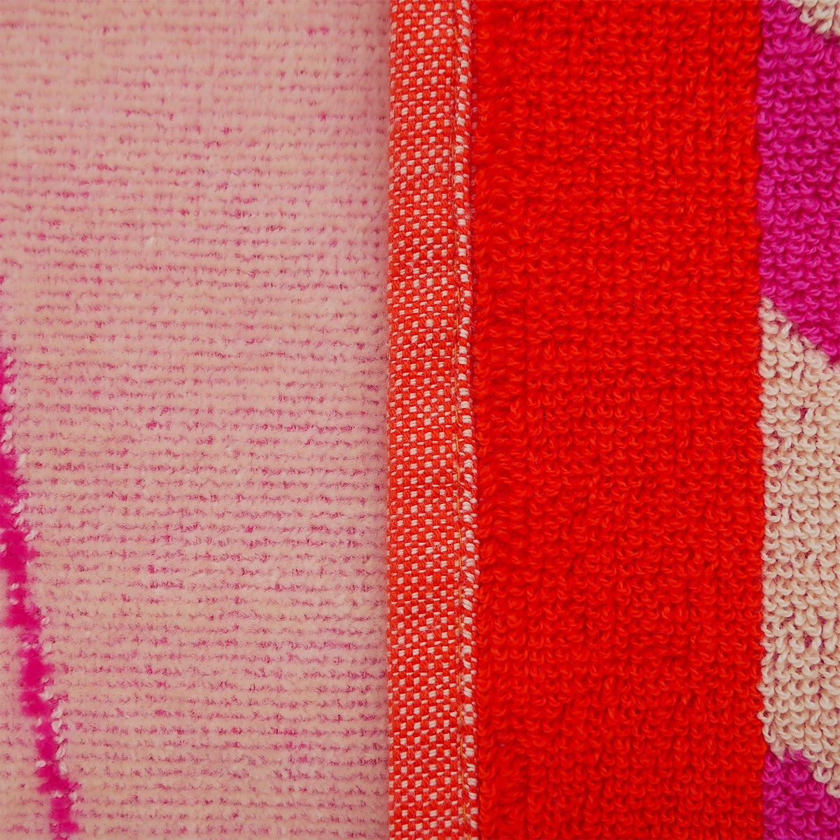 STRANDTUCH Frottee Samt Jacquard Rosa 100x175 470g/m² - Chincha - Pink, Textil (100/175cm) - LE COMPTOIR DE LA PLAGE