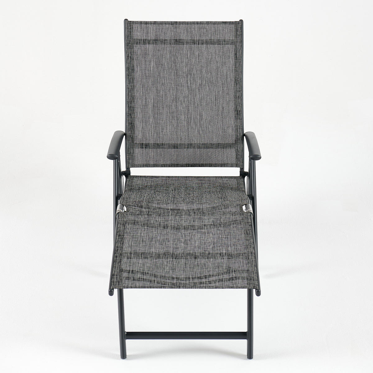 GARTENLIEGE - Aluminium / Textilene - Grau - Grau, Textil/Metall (61/94/180cm) - home24