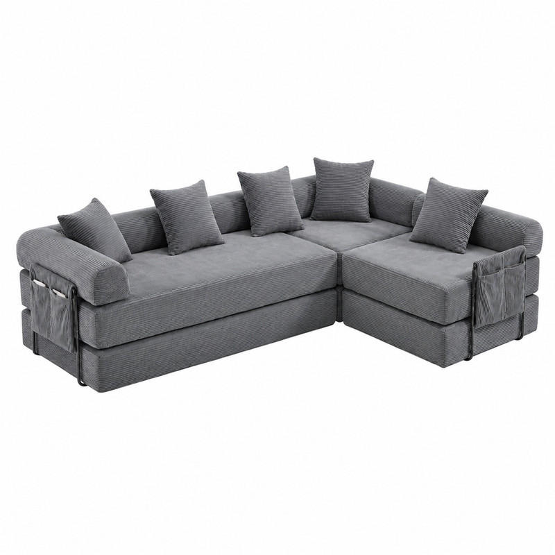 Meubliv Sofa Dunkelgrau 180x64x270 cm