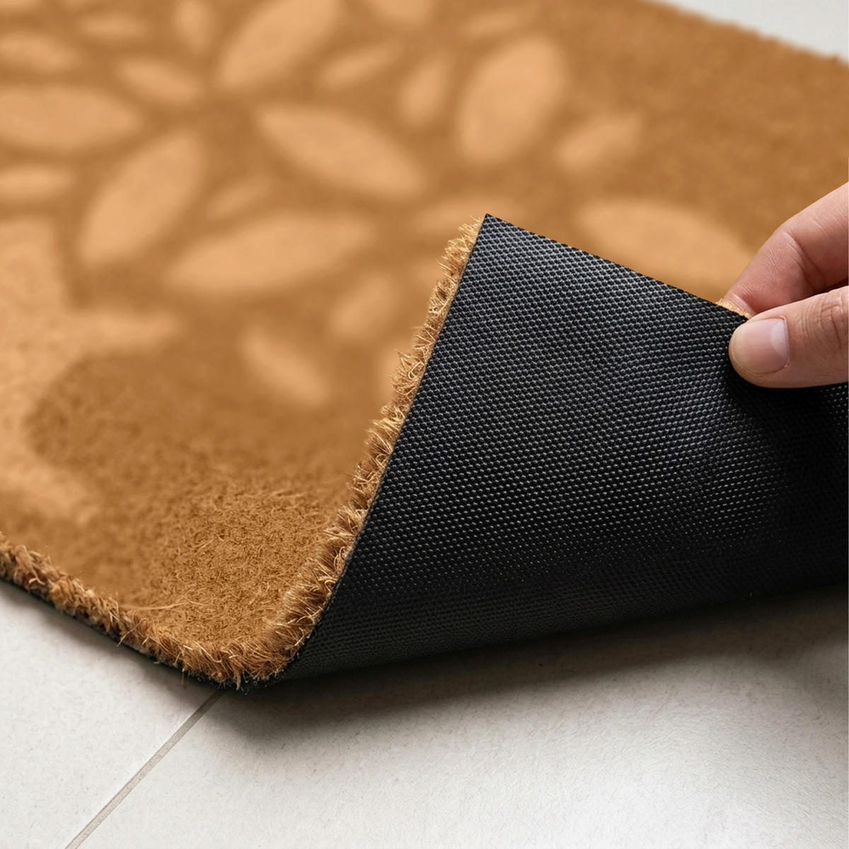 ROHOŽ - svetlohnedá, textil/plast (60/40cm) - Relaxdays