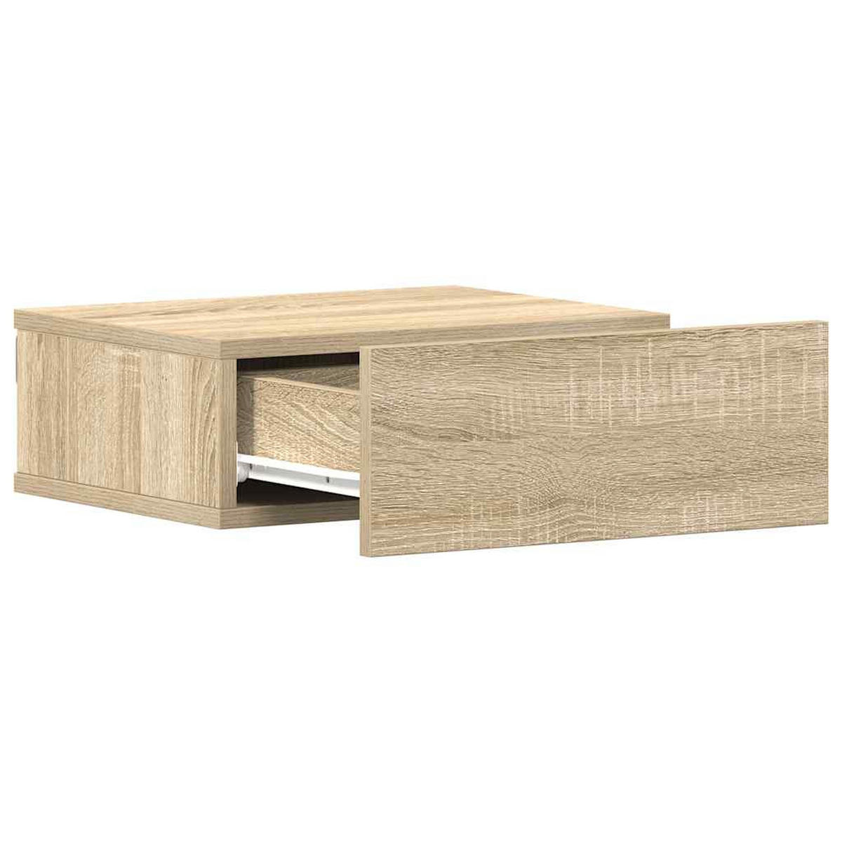 NACHTTISCH hängend 2-teilig mit 1 Schublade 40/30/15 cm in Sonoma-Eiche Dekor - Sonoma Eiche, Holz (40/15/30cm) - vidaXL