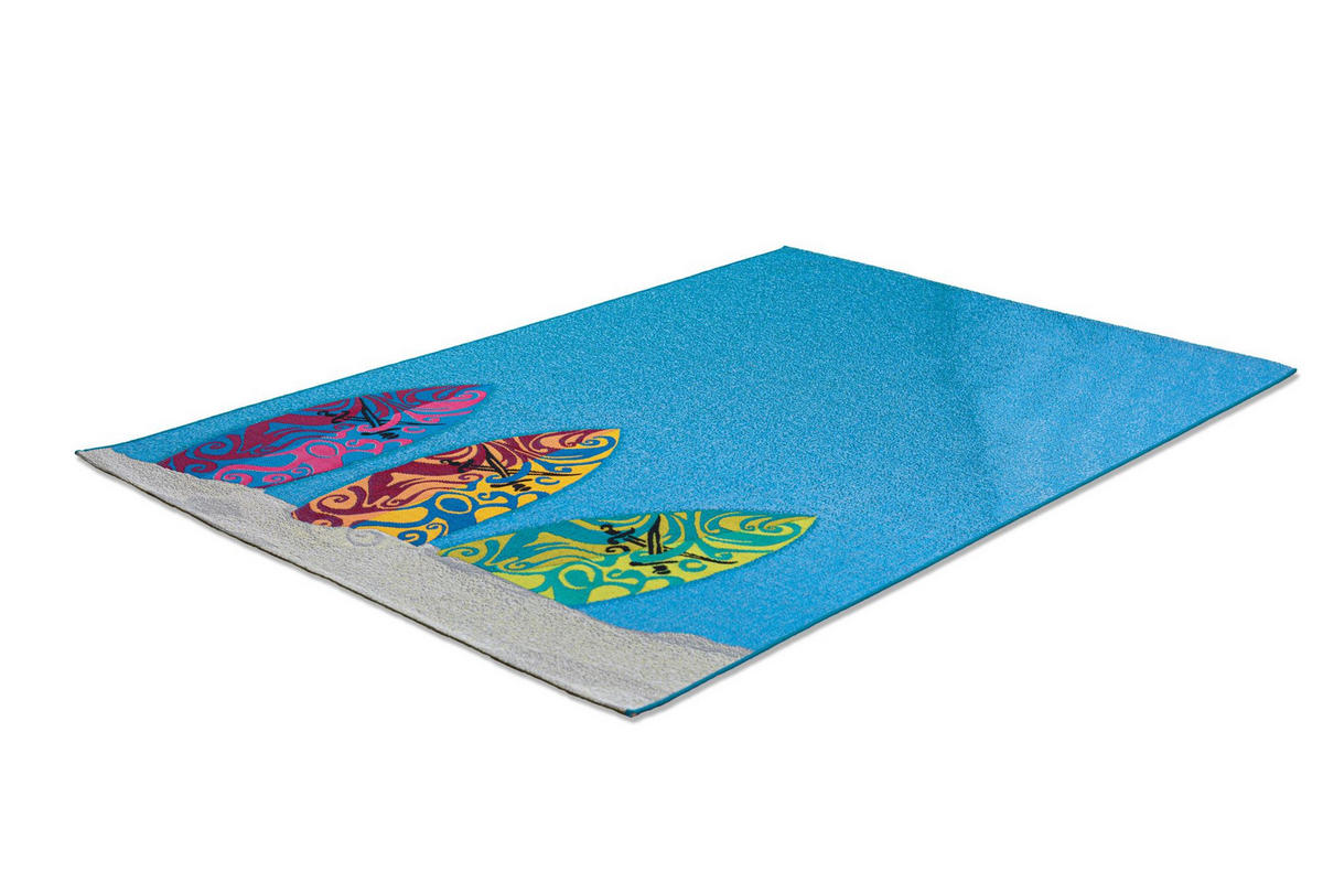 OUTDOORTEPPICH Rantum Beach 130x190 cm - Blau, Textil (130/190cm) - Sansibar SYLT