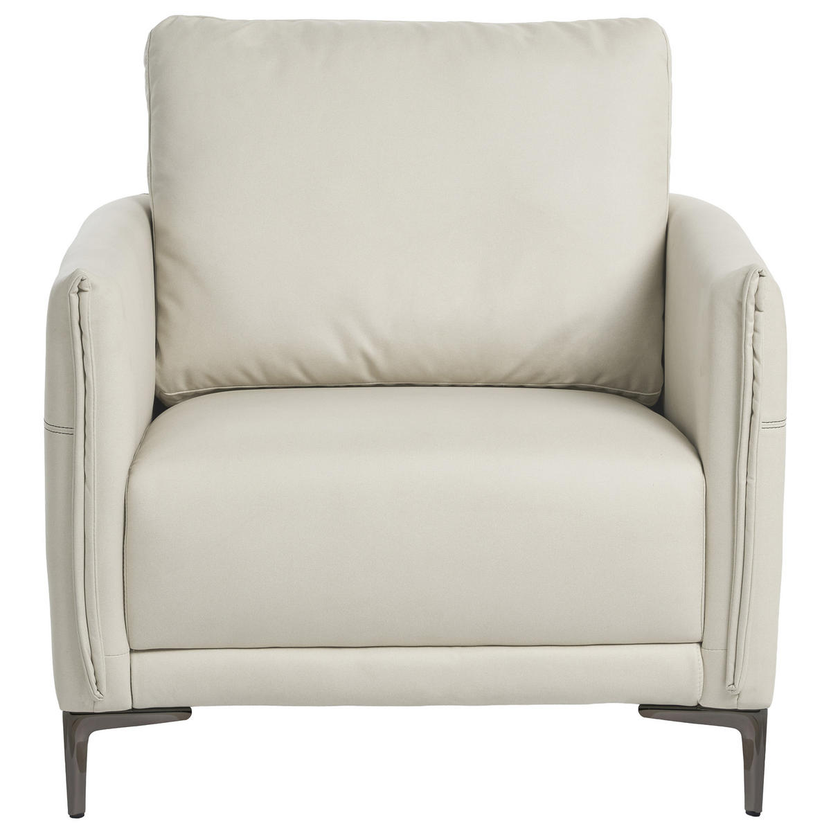 SOFA-SET 6-Sitzer Stoff Hellbeige Cilens - Beige/Silberfarben, Textil (212/93/83cm) - Beliani