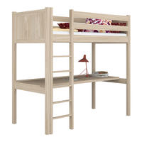 HOCHBETT N06 mit Schreibtisch Sonoma Eiche 120/190 - Sonoma Eiche, Naturmaterialien/Holz (120/190cm) - N-Wood