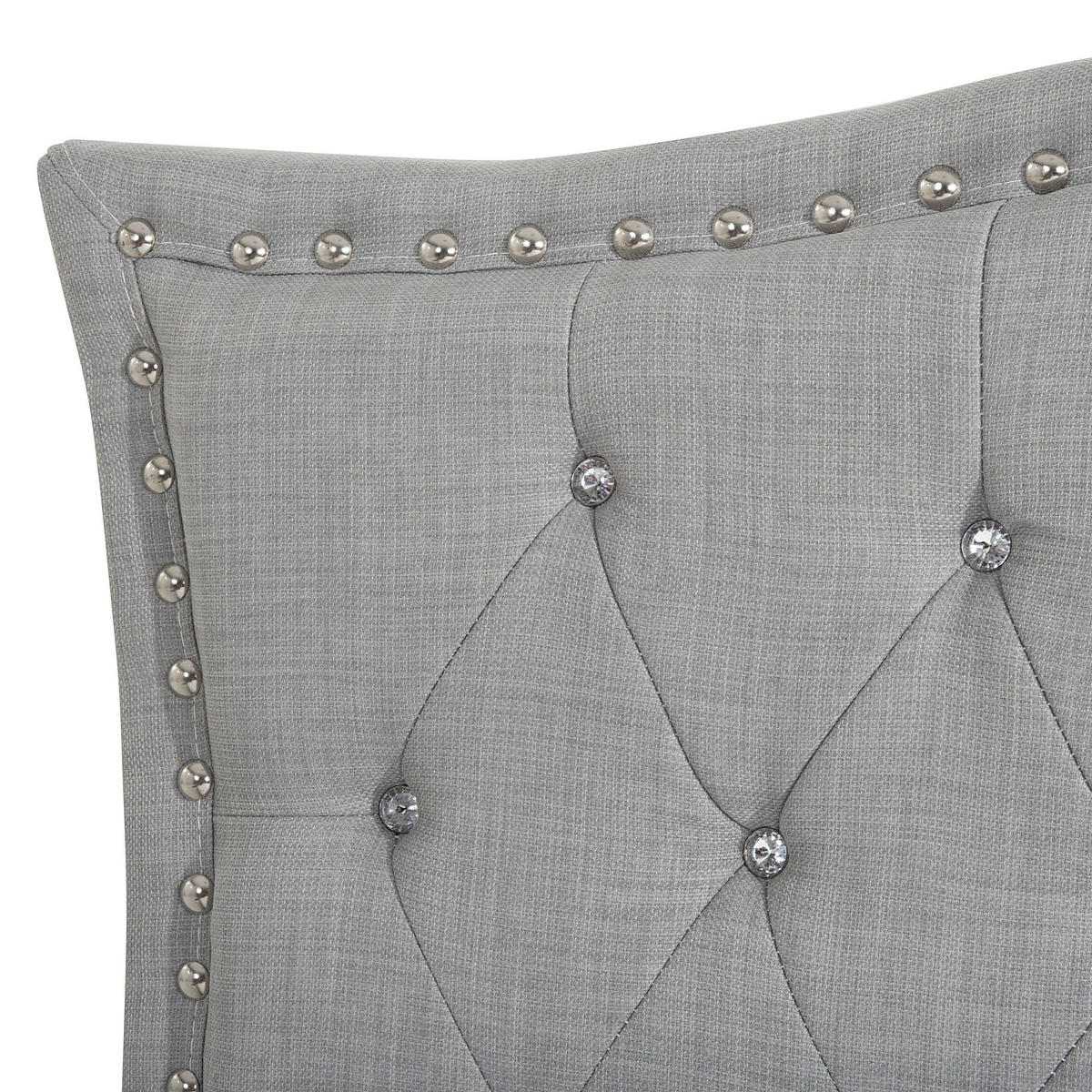 POLSTERBETT 160/200cm Hellgrau Metz - Hellgrau, Textil (160/200cm) - Beliani