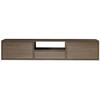 TV-LOWBOARD hängend, 3 Klappen und Ablage, Walnuss, 150 cm - Dunkelbraun, Holzwerkstoff (150.1/30/30cm) - Selsey
