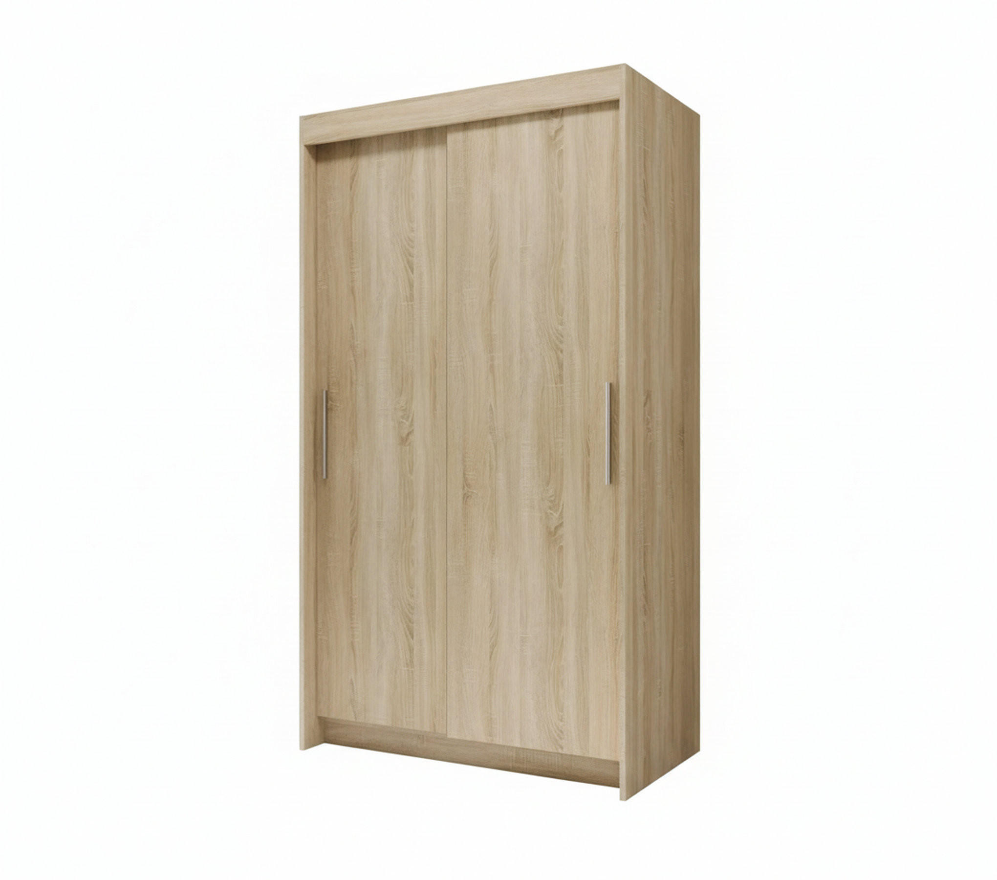 SCHIEBETÜRENSCHRANK BORA, 2-türig Kleiderschrank, Moderne Garderobe, Schrank in Größe: 100 x 216 x 60 cm - Braun, Holzwerkstoff (100/216/60cm) - O-Sofa
