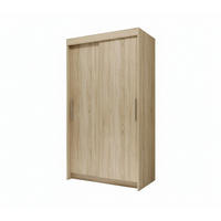 SCHIEBETÜRENSCHRANK BORA, 2-türig Kleiderschrank, Moderne Garderobe, Schrank in Größe: 100 x 216 x 60 cm - Braun, Holzwerkstoff (100/216/60cm) - O-Sofa
