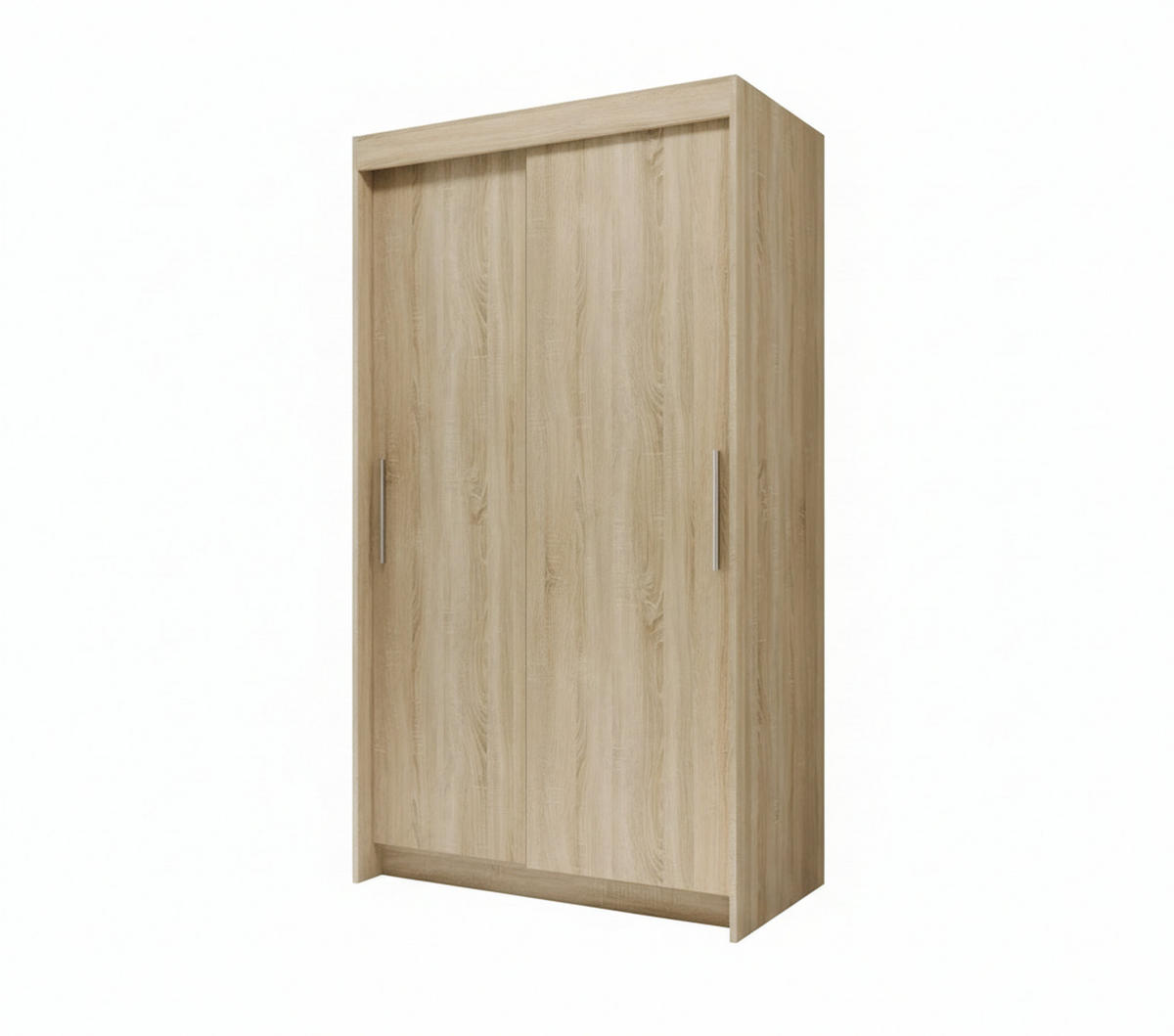 SCHIEBETÜRENSCHRANK BORA, 2-türig Kleiderschrank, Moderne Garderobe, Schrank in Größe: 100 x 216 x 60 cm - Braun, Holzwerkstoff (100/216/60cm) - O-Sofa