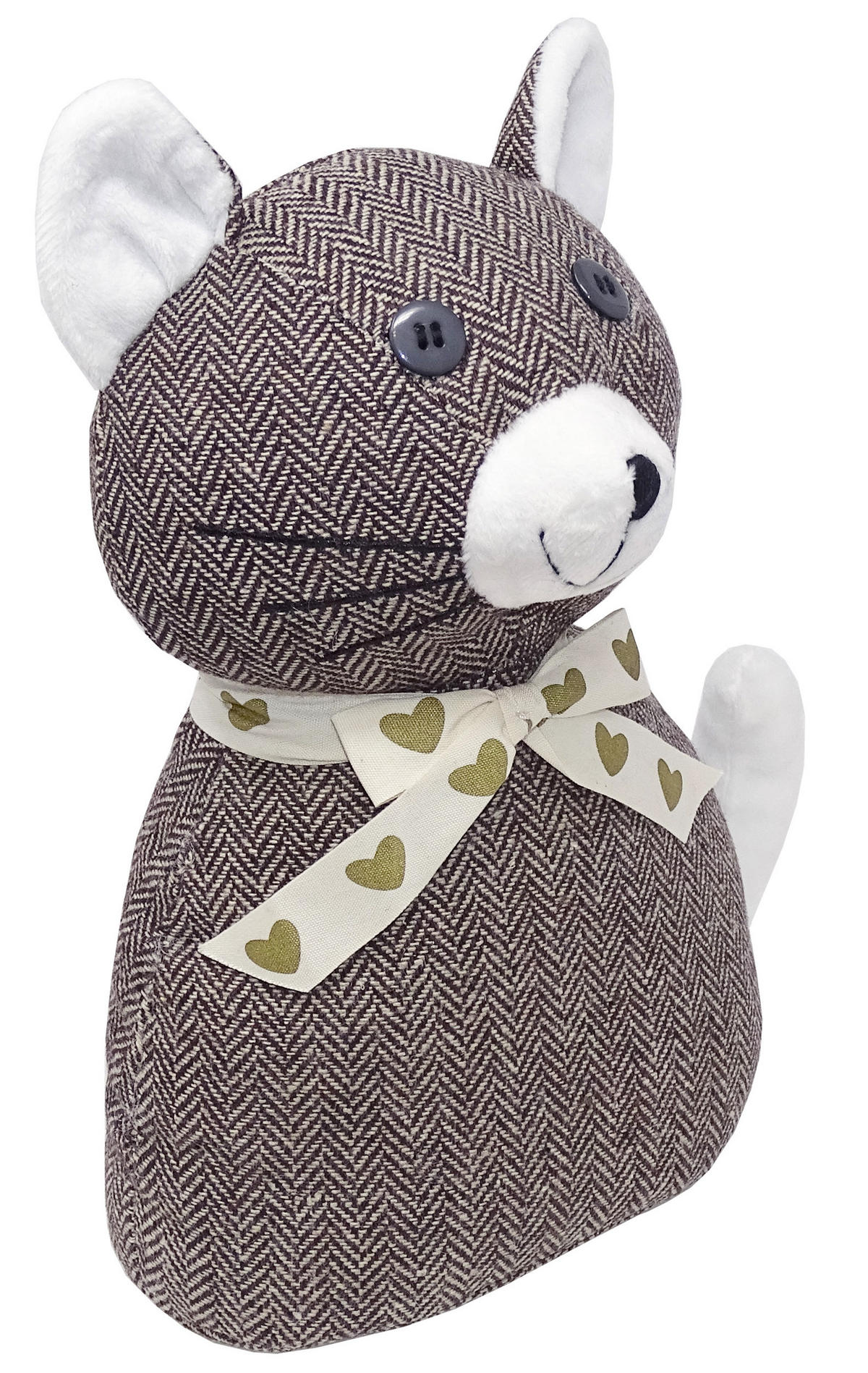 TÜRSTOPPER Katze Camero - Grau, Textil (18/9cm) - Lashuma