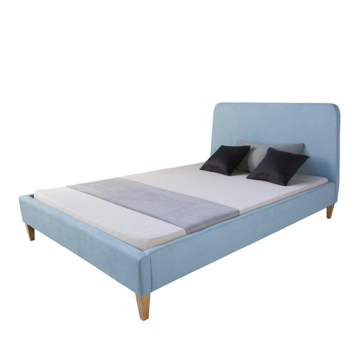 POLSTERBETT mit Lattenrost 140/200 cm in Blau - Blau, Textil (140/200cm) - Homestyle4u