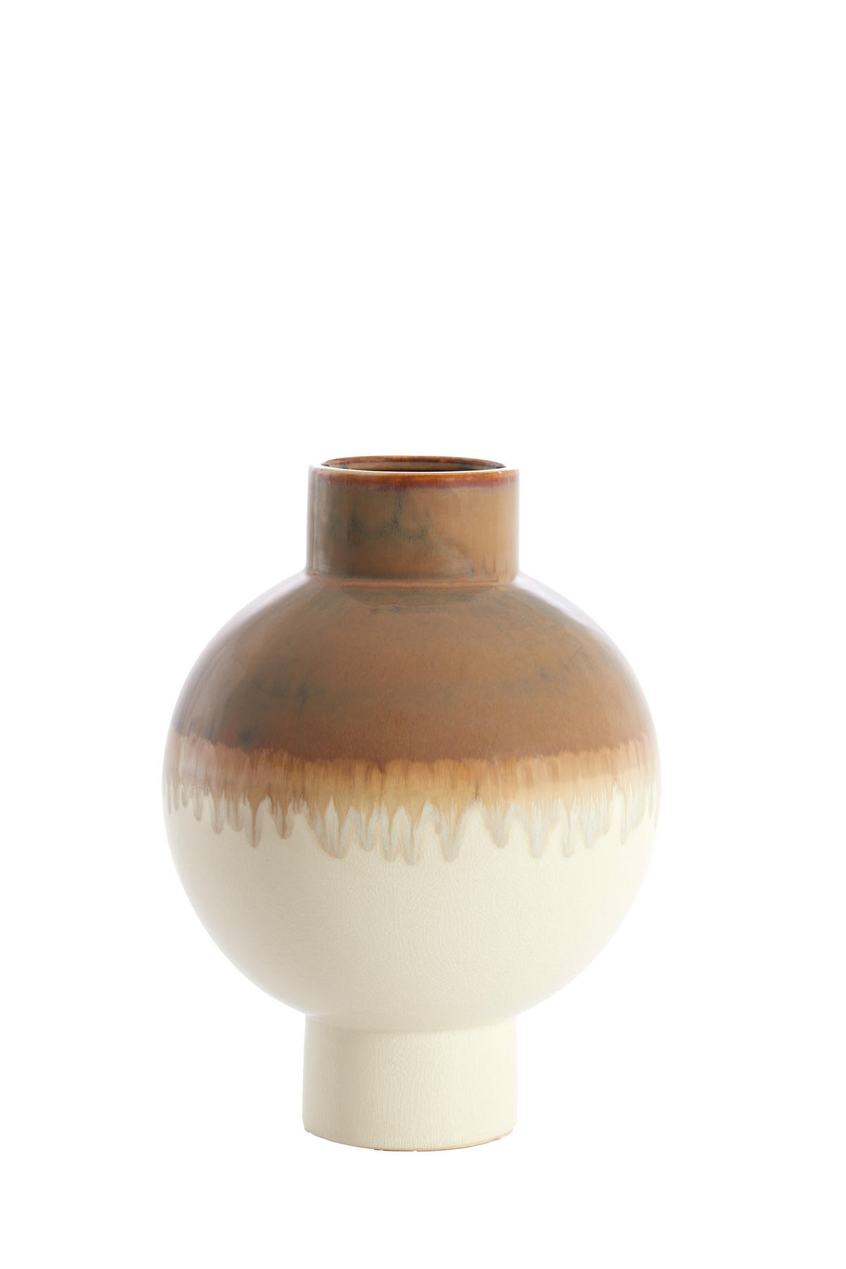 VAZE Zelata Weiß 28/28/38 cm - Weiß, Keramik (38cm) - Light & Living