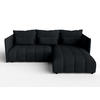 ECKSOFA L Form Cosmova Schwarz 245/182/83 cm mit Schlaffunktion - Schwarz, Kunststoff/Textil (245/182cm) - AX Living