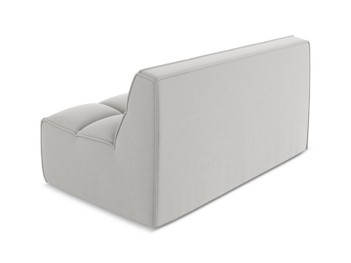 2-SITZER-SOFA Samt Stoff Grau - Silberfarben/Schwarz, Kunststoff/Textil (160/75/93cm) - Makamii