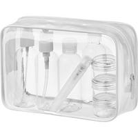 KULTURBEUTEL transparent 8-teiliges Set - Transparent, Kunststoff (16/6/21cm)