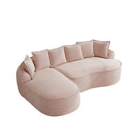 ECKSOFA DE-34260 mit Chaiselongue und Kissen Rosa - Pink, Textil (164/252cm) - ComfortXL