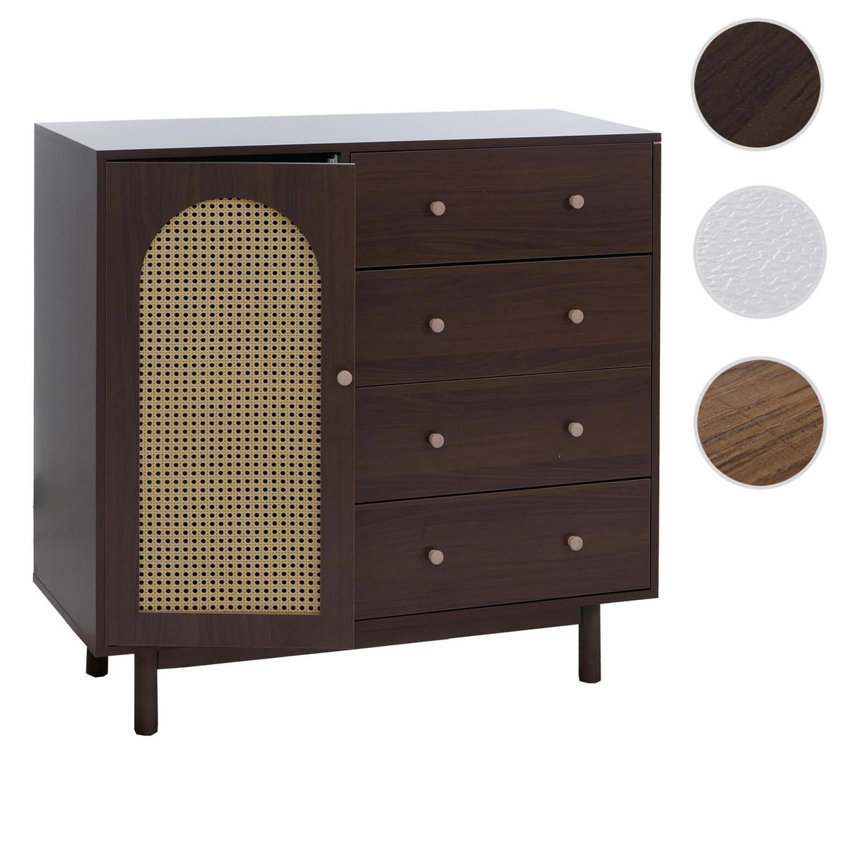 KOMODA Ořešák - barva vlašského ořechu, dřevo (100/95/40cm) - MCW