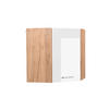 ECKHÄNGESCHRANK R-Line Weiß Hochglanz 57 cm - Honigeiche/Weiß Hochglanz, Holzwerkstoff (57/60/34.1cm) - Vicco