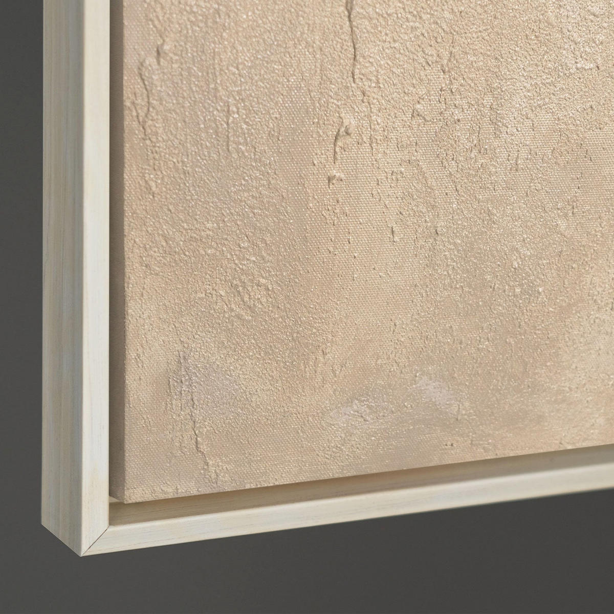 GEMÄLDE Sandige Sonne Schattenfugenrahmen Beige 140x100 cm - Beige, Holz (140/100cm) - YS-art gallery