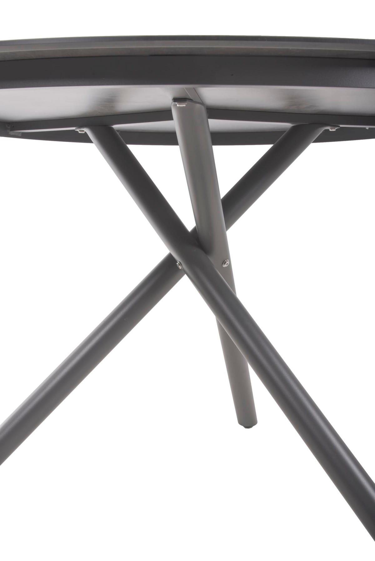 GARTENTISCH Heinz rund Terrassentisch - Grau, Holz (110/110/75cm) - DELUKE