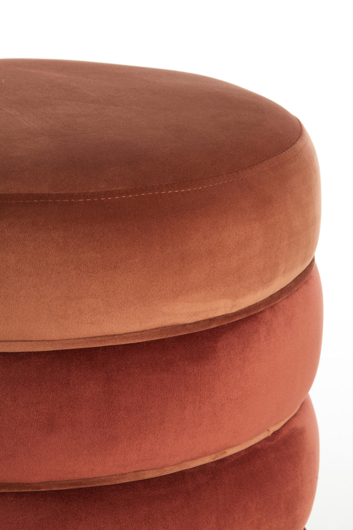 SITZPOUF Tacitu Rot Ø50/45 cm - Rot, Textil (50/45/50cm) - Light & Living