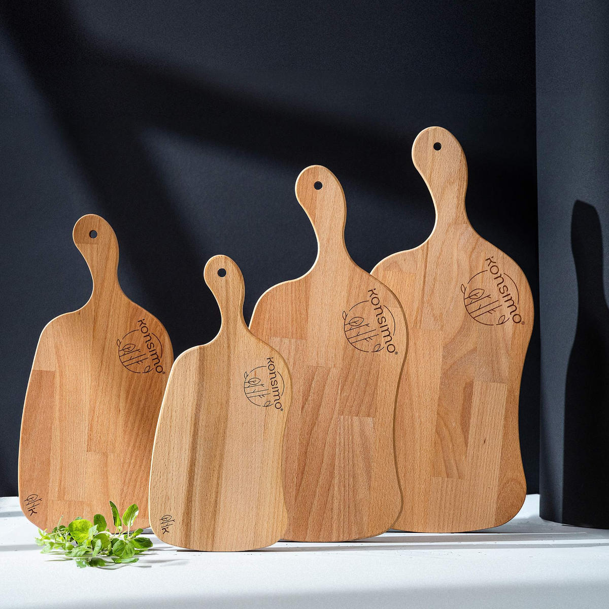 SCHNEIDEBRETT Holz Buche geölt LIVO 4-tlg - Buchefarben, Holz (23/49cm) - KONSIMO®