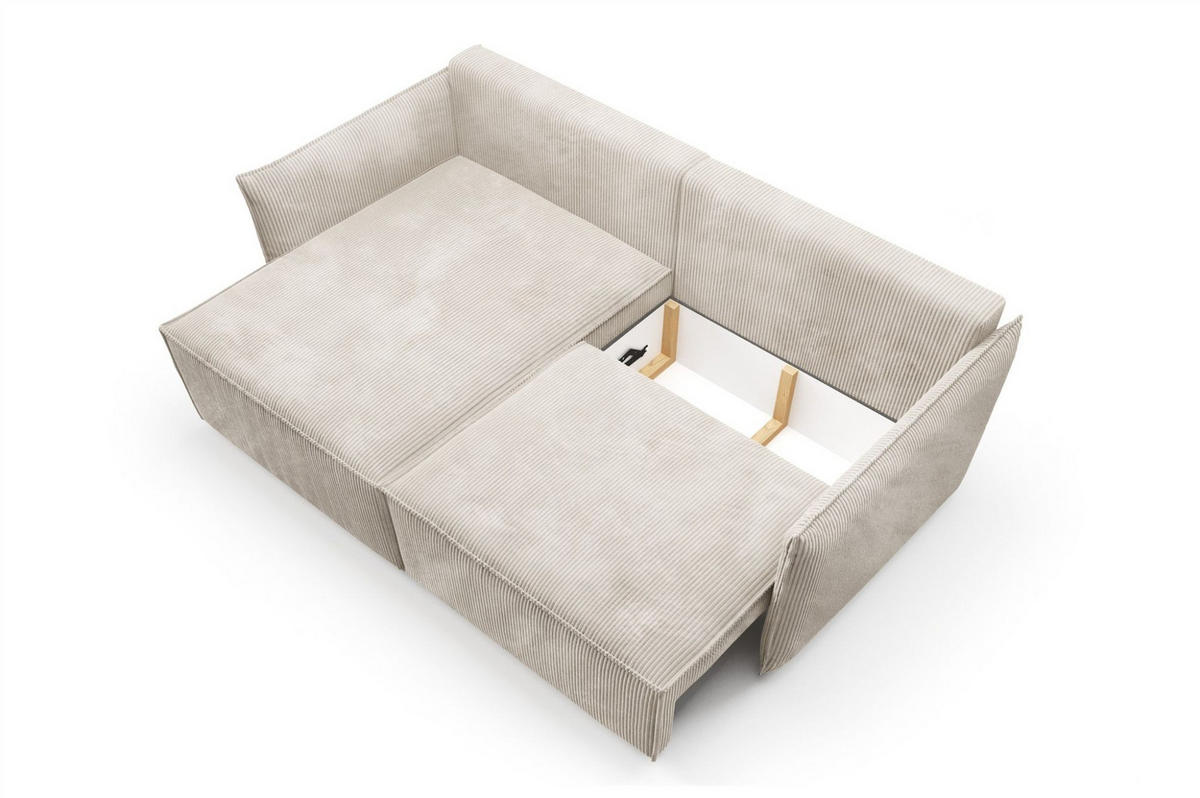 ECKSOFA Minea Mit Schlaffunktion - Blau, Holzwerkstoff/Textil (221/153cm) - Fun Möbel