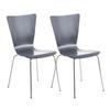 BESUCHERSTUHL Almere - 2er Set grau - Grau, Holz (43/84/50cm) - TPFLiving