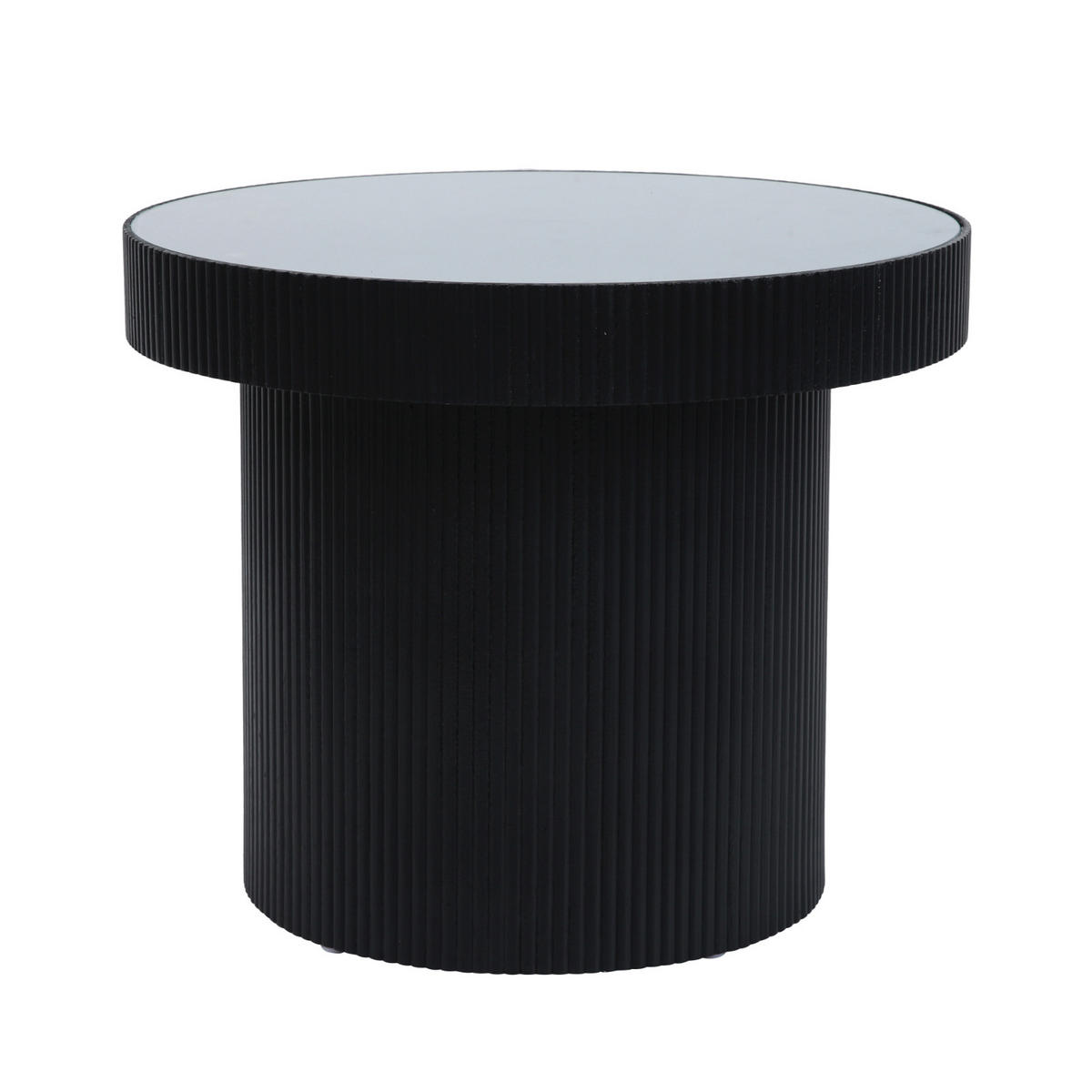 BEISTELLTISCH Miguel mit Glas - Schwarz, Holz (59/59/45cm) - SVITA