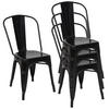 STUHL METALL Schwarz 4er-Set - Schwarz, Metall (45/87/43cm) - MCW