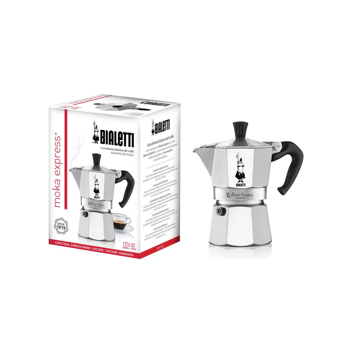 KAFFEEMASCHINE Percolator Moka Express 18 Tassen - Silberfarben, Metall (2/32/12cm) - Bialetti